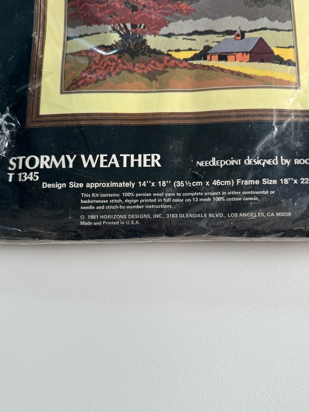 Monarch Horizons Vintage Needlepoint Kit “Stormy Weather"  by Roger W. Reinardy - Picture 3 of 6